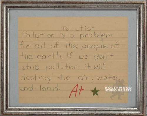 13x16 "Pollution"/Grade School Papr
