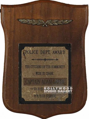 8x6Polie Dept. Award Wood Wall Plaq