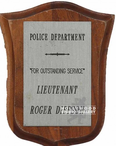5x4 Police Outstanding Wood Plaque