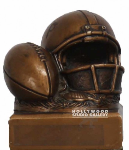 6" FOOTBALL/HLMT/BRONZE SCULPT.