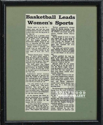 11x9 Newspaper Sports Article Blck