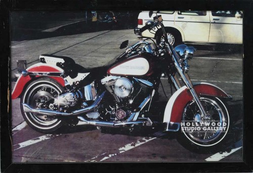 12x18 Blue Motorcycle/Blk Frame