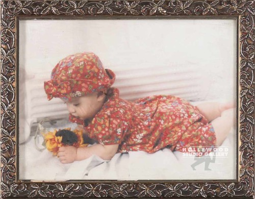 9x11 TABLETOP BABY GIRL W SUN FLOWR