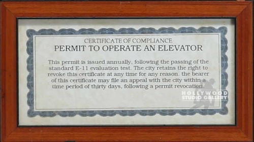 5x8 Permit Operate An Elevator Frmd