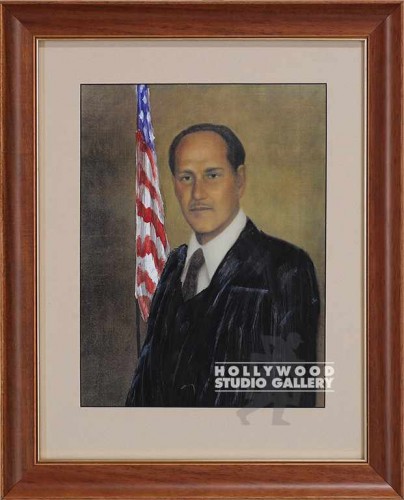 20x16 Portrait Of Judge W/Flag