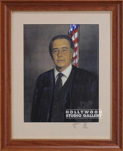 20x16 Portrait Of Judge W/Flag