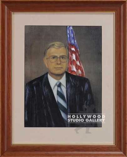 20x16 Portrait Of Judge W/Flag