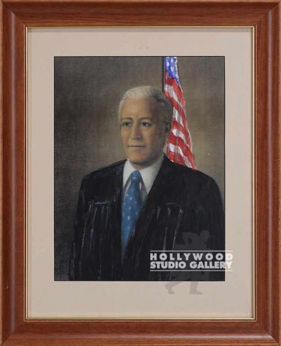 20x16 Portrait Of Judge W/Flag