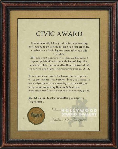 4X13 CIVIC AWARD WOOD FRM