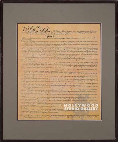 40X33 WE THE PEOPLE/DOC./BRWN FRM