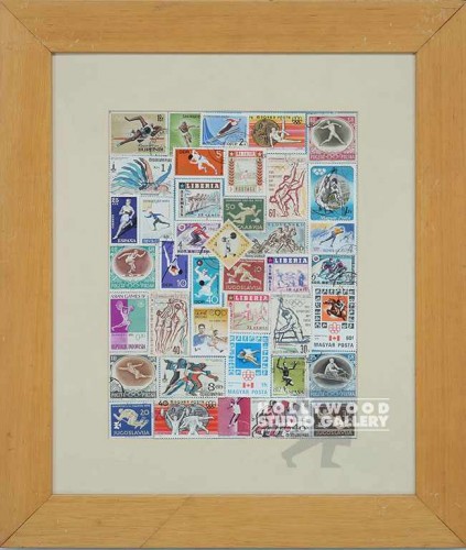 18X15  " MISC."/STAMPS/FRAMED/MATT