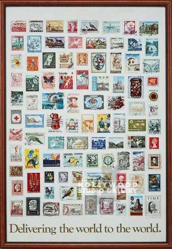 34X24"Delivering The World"/Stamps