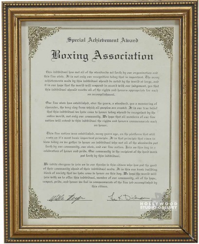13x10 Boxing Ascc.Certificate