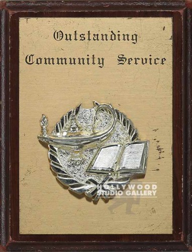 9x7 Outstanding Comm Service Plaque