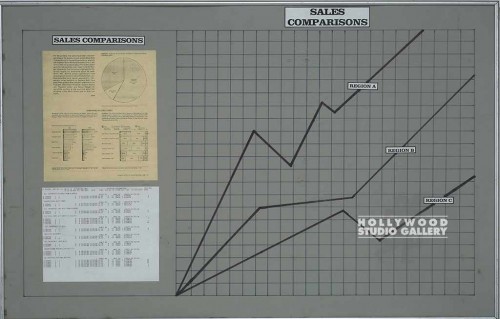 25x39 Sales Comparisons Graph Framd