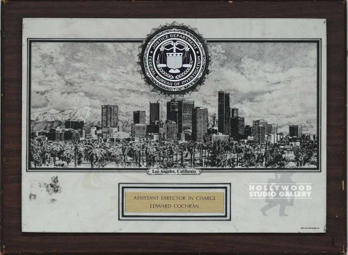 12x16 Plaque/Dept.Of Justice/FBI