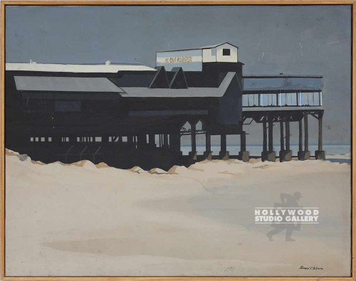 22X28 WHARF-BEACH CNVS-GRAYS-BLK