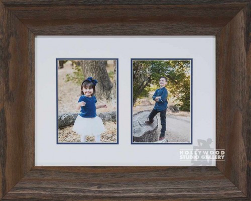 HBW 16x20 Double Opening Boy & Girl/ Woods/Brown Frame
