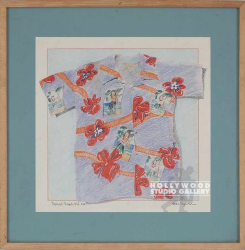 22x22 Singleton Shirt/Red Flowers