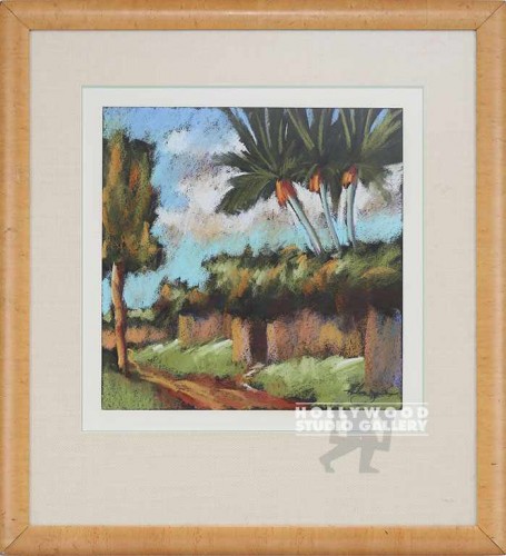 33X30 ZARIN PALM TREES/ BLOND BURL