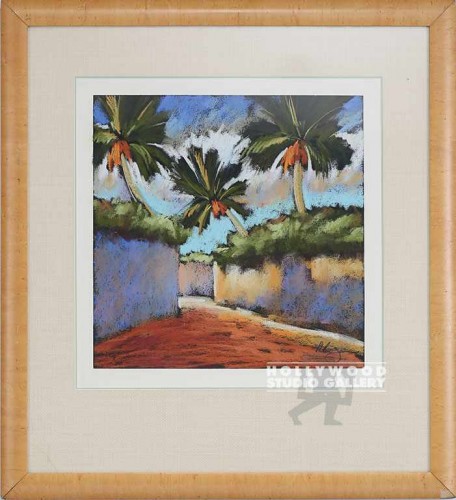 33X30 ZARIN PALM TREES/ BLOND BURL