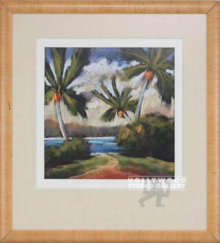 33X30 ZARIN PALM TREES/ BLOND BURL