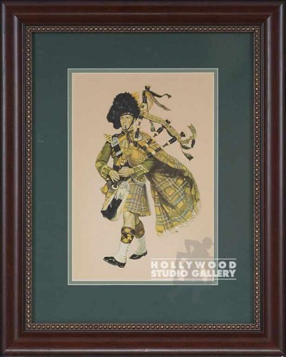 23X18 SCOTTISH BAGPIPER/ WOOD-BEAD
