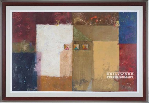 44X64 ADAMO ABSTRACT/ MAHOG-ALUM