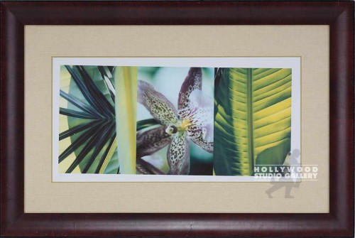 31X46 BERGMAN TAO 1-ORCHID/ LEAVES