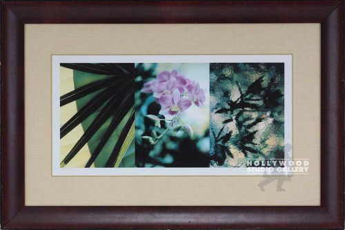 31X46 BERGMAN TAO 3-ORCHID/ LEAVES