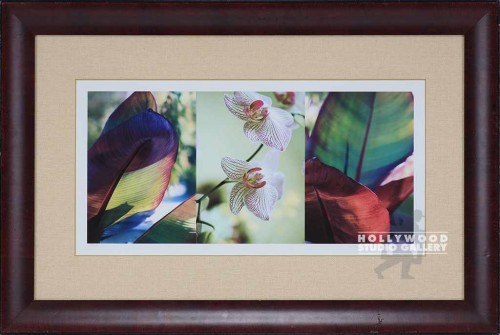 31X46 BERGMAN TAO 4-ORCHID/ LEAVES