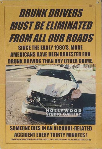 18X12  STOP DRUNK DRIVERS POSTER