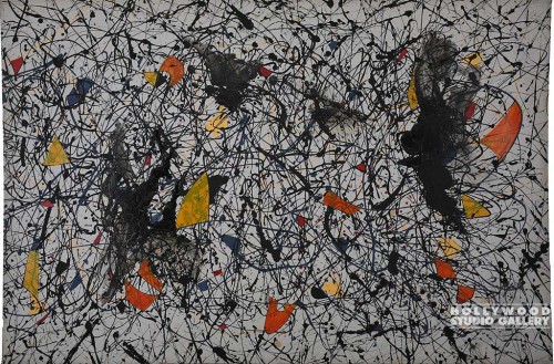 72x108 FOWLER SCRIBBLE CANVAS