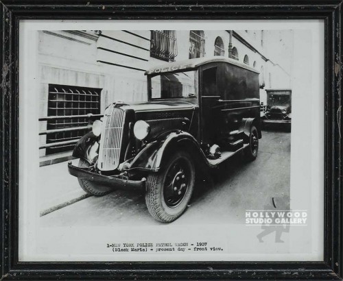 9X11 BXW POLICE PATROL WAGON/BLK  WD