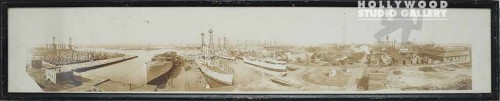 9x45 b/w panoramic shipyard
