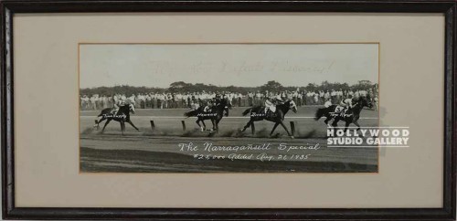 B/W Horz Horse Race Photograph