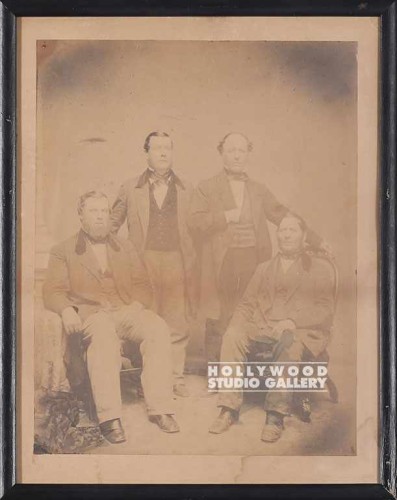 15x12 Vintage Photo 4 Men Black Frm