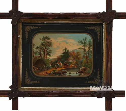 13X15 ANTQ.CRISSCROSS MATTED SCAPE