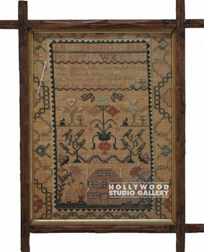 21X17 ANTQ.CRISSCROSS "NEEDLEPOINT"