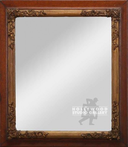 32X28 OAK-GOLD ORN.COMPO-MIRROR