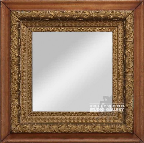 21X21 WOOD-ORN.GOLD COMPO MIRROR