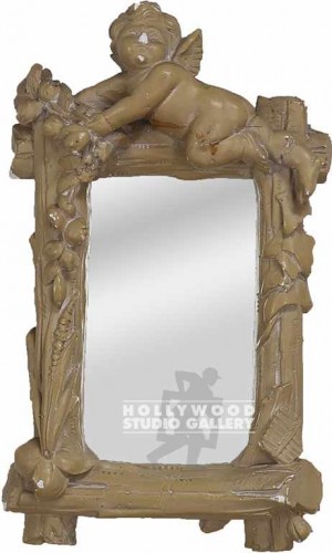 15x8 Small Plaster Cherub Mirror