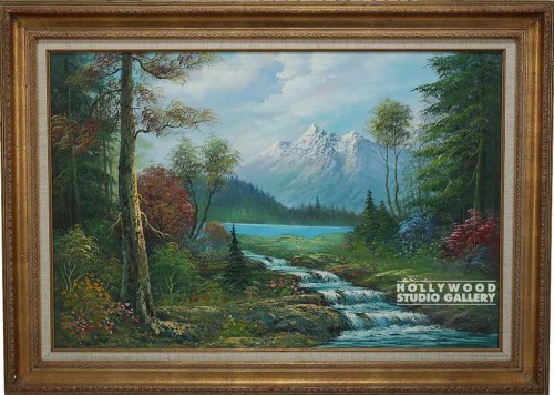 32X43 TRAD. LANDSCAPE CNVS/GOLD FRM