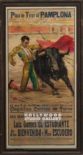 45x24 Bullfight Original Print