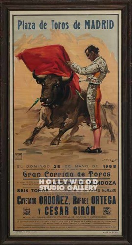 45x24 Bullfight Original Print