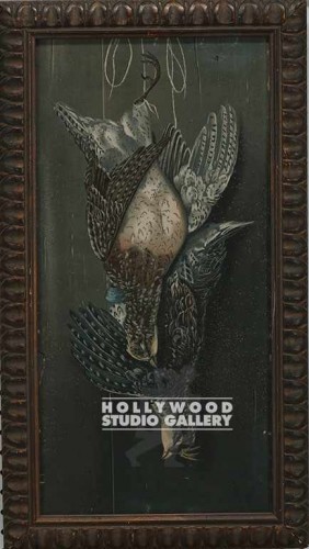 28x15 Vertical Ducks/Brown Frame