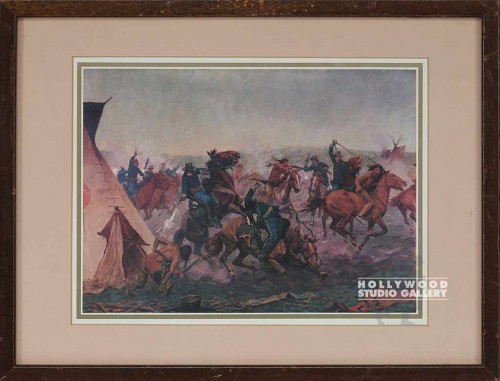 10X13 WESTERN PRINT ARMY INDIANS WD