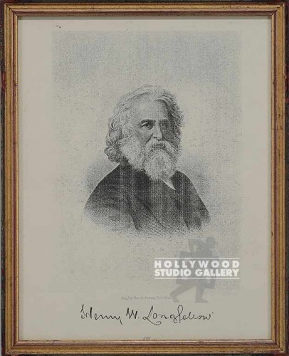 15x12 Longfellow Portrait Ink Authr