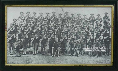 12x20 B W Black Calvery Group Photo
