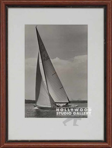 B/W Period Sailboat Photograph